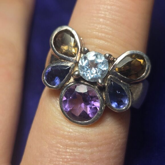 Vintage Sterling Silver 925 Ring Sz 8 - Picture 4 of 4